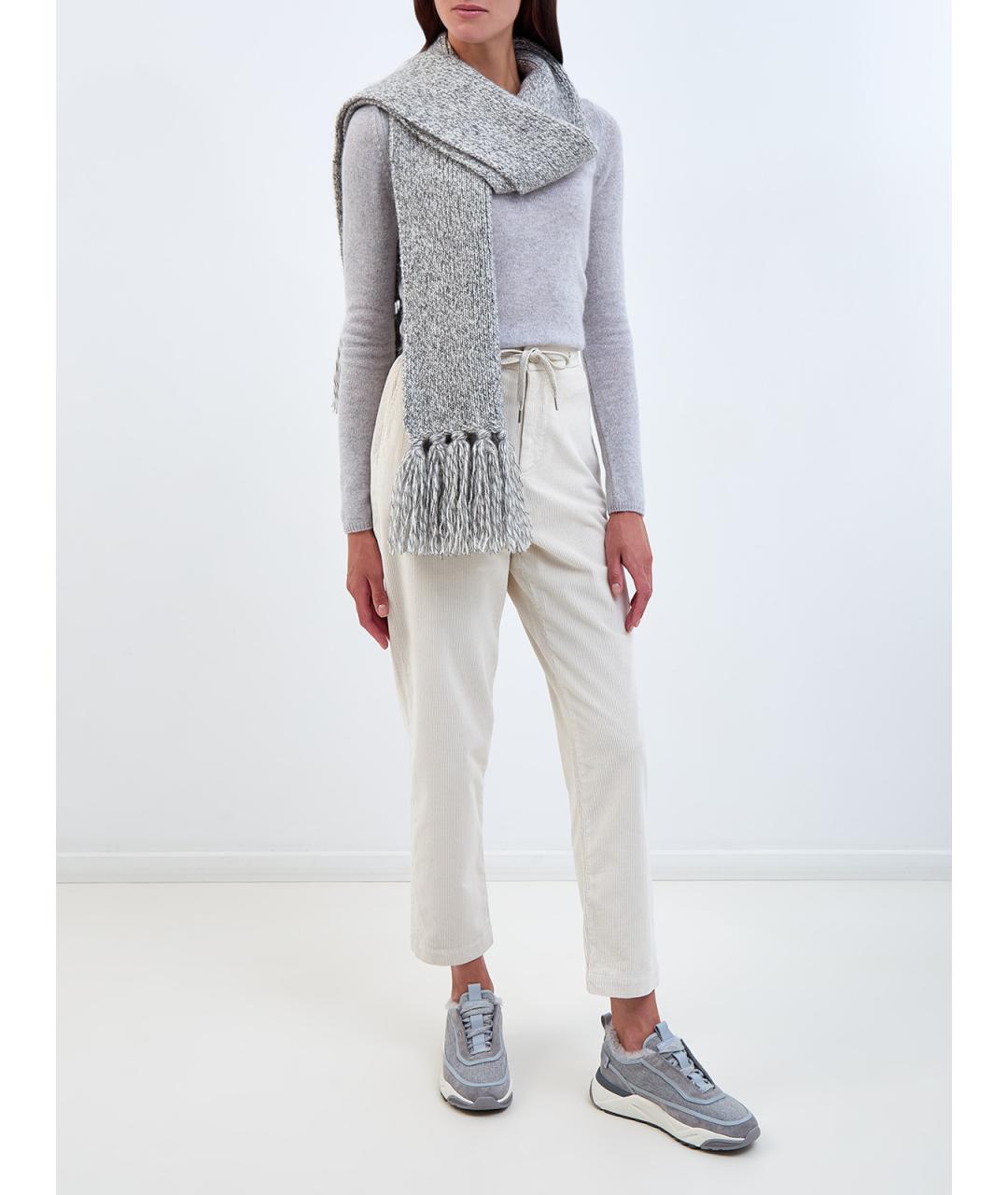 ELEVENTY Бежевые хлопковые прямые брюки, фото 2