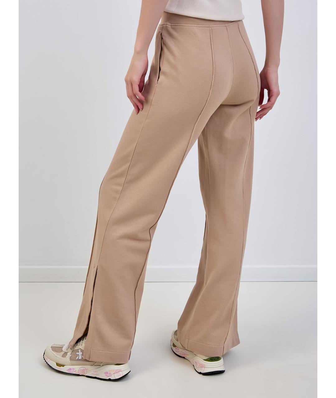 PARAJUMPERS Бежевые хлопковые прямые брюки, фото 4