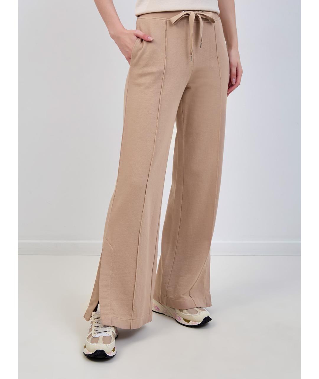 PARAJUMPERS Бежевые хлопковые прямые брюки, фото 3