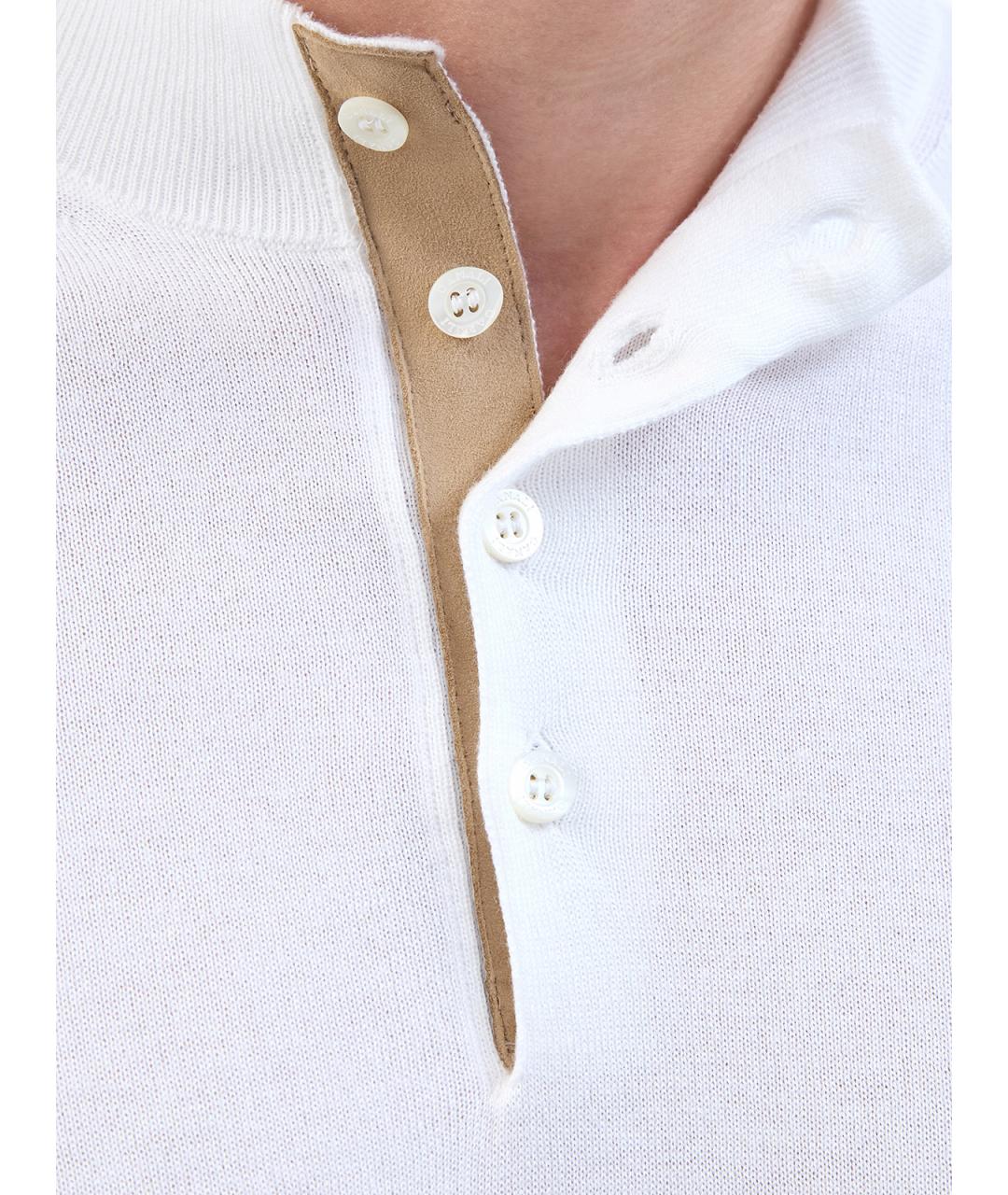 CANALI Белый хлопковый джемпер / свитер, фото 5