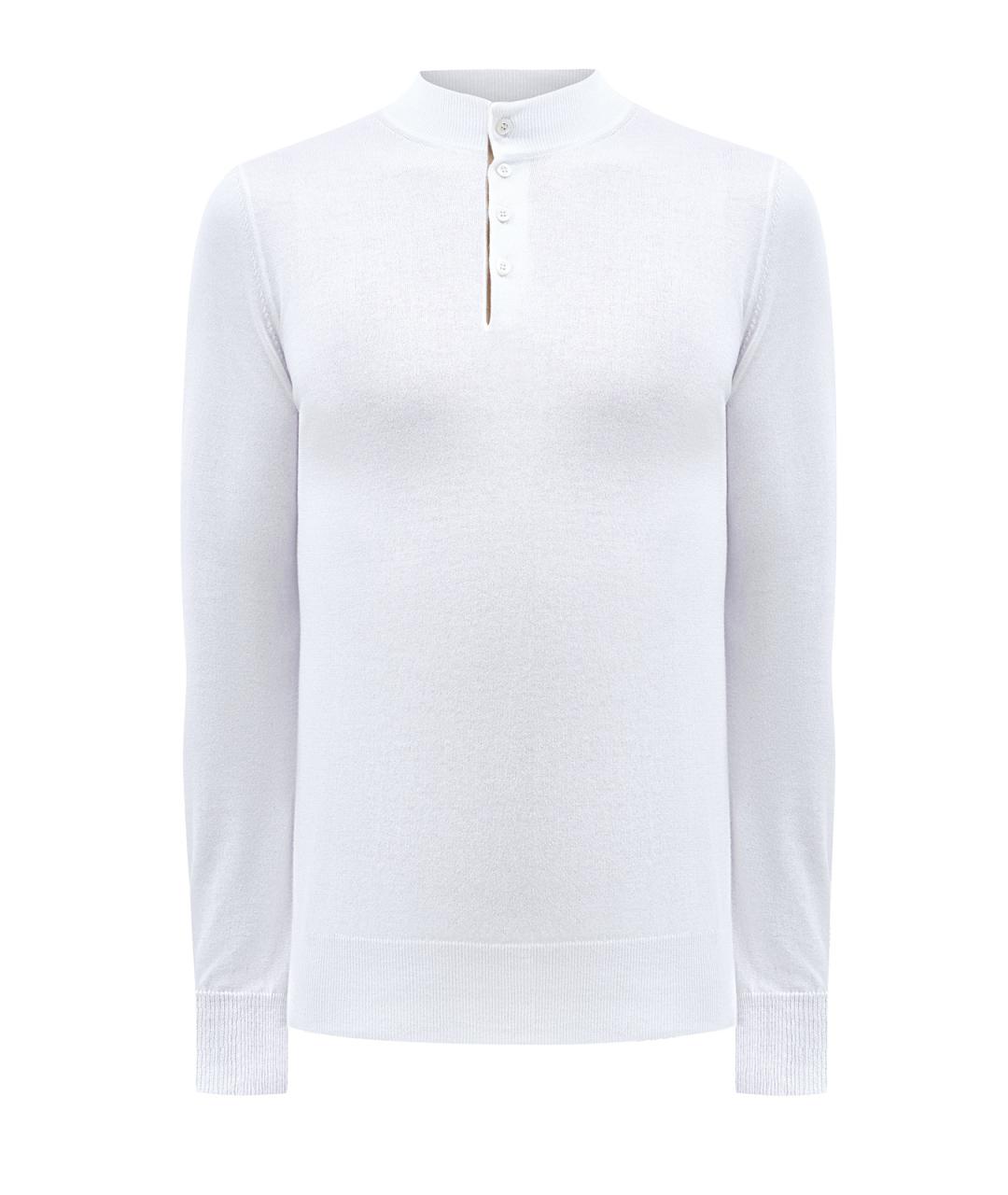 CANALI Белый хлопковый джемпер / свитер, фото 1