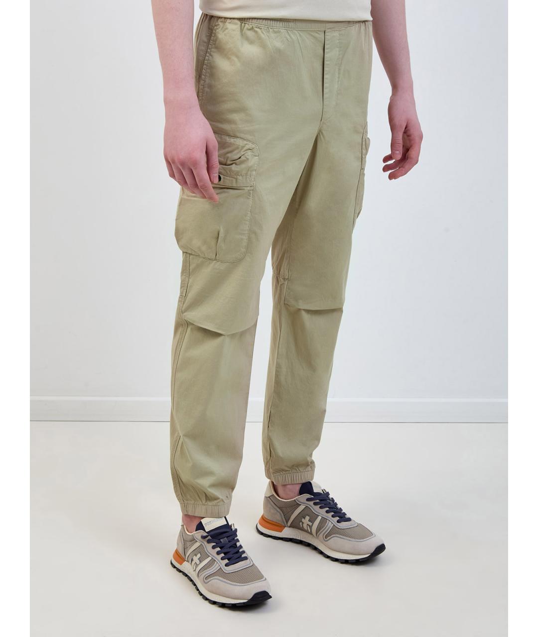 PARAJUMPERS Зеленые хлопковые повседневные брюки, фото 3