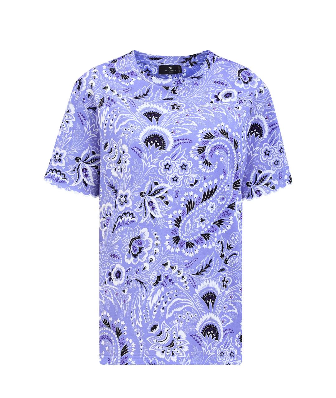 ETRO Фиолетовая хлопковая футболка, фото 6