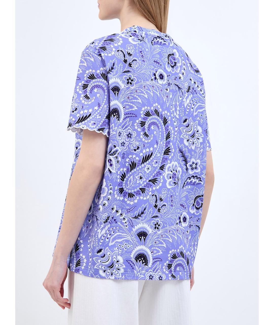 ETRO Фиолетовая хлопковая футболка, фото 4