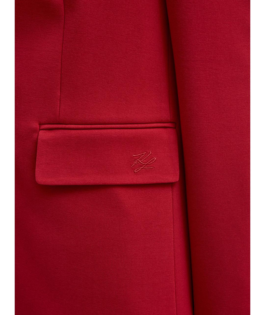 KARL LAGERFELD Красный вискозный жакет/пиджак, фото 5