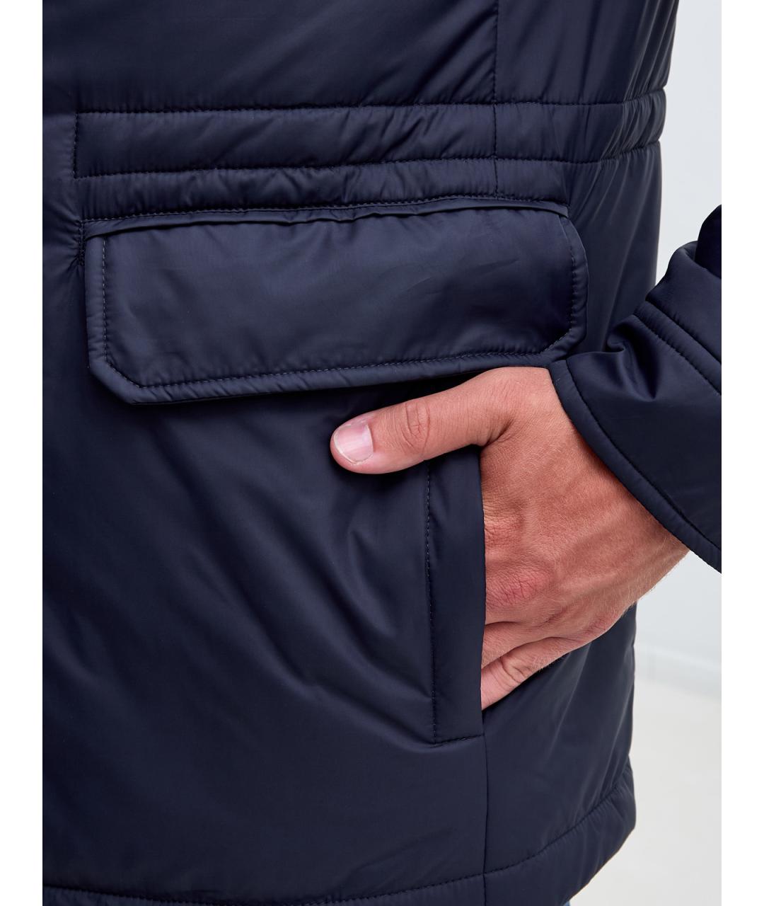 CANALI Синяя полиэстеровая куртка, фото 5