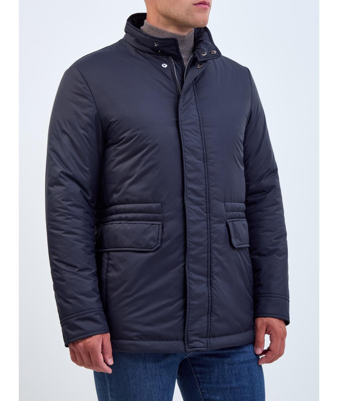 CANALI Синяя полиэстеровая куртка, фото 3