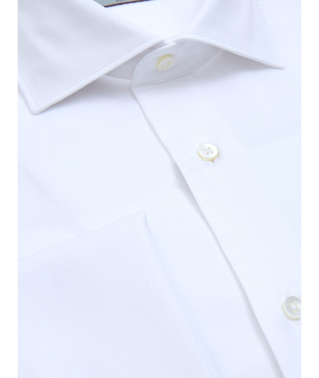 CANALI Белая хлопковая классическая рубашка, фото 3