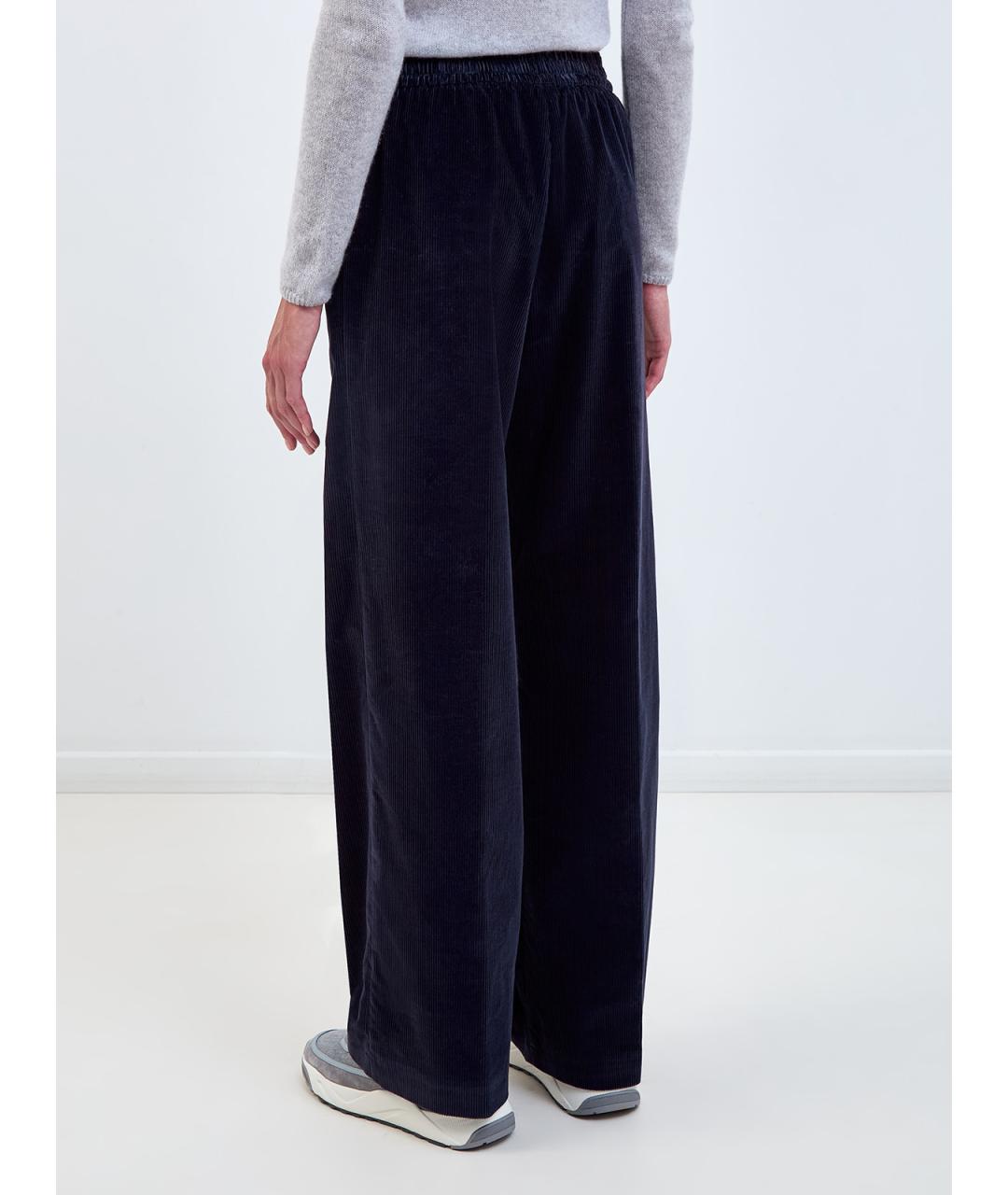 ELEVENTY Синие хлопковые прямые брюки, фото 4