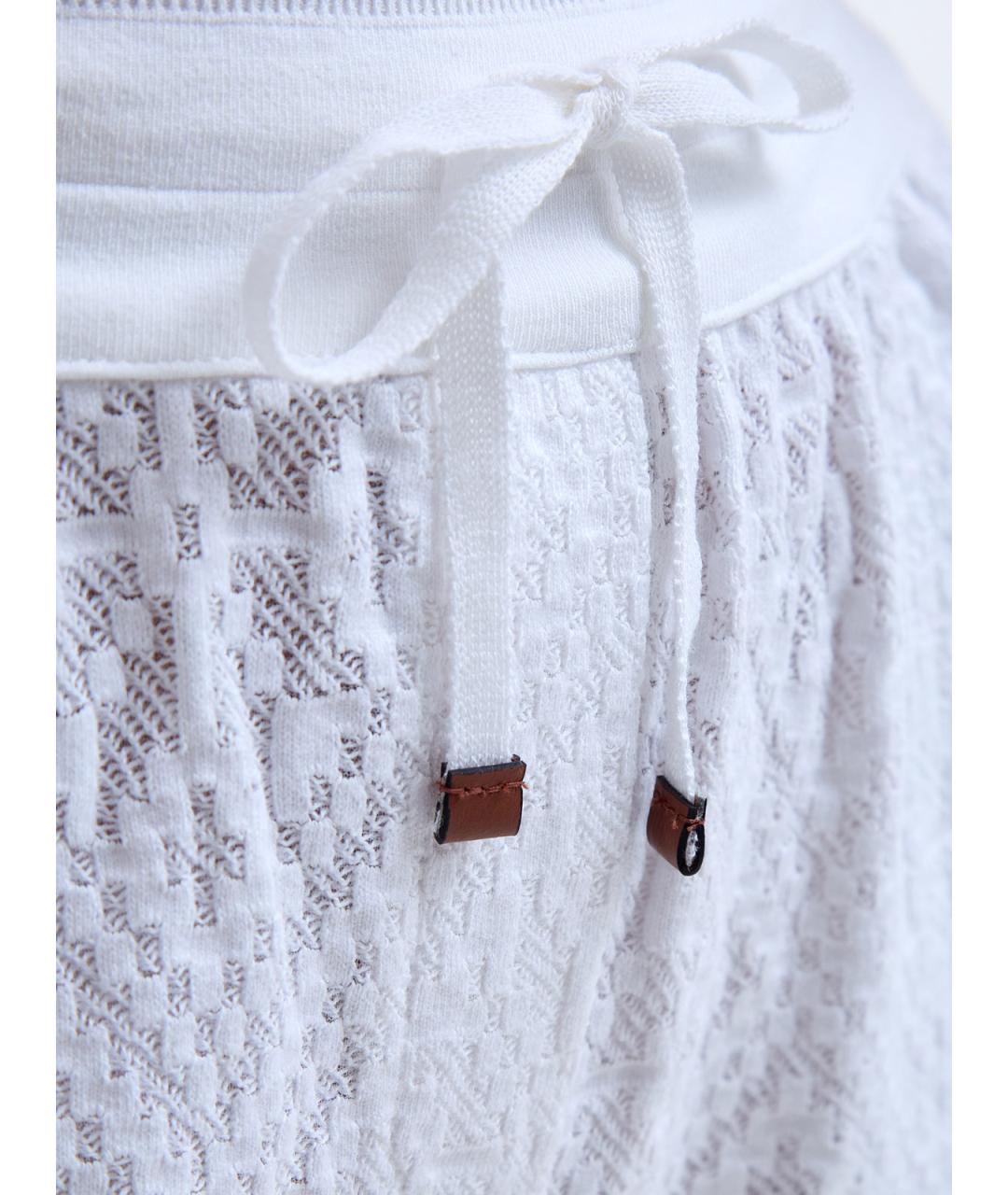 LORENA ANTONIAZZI Белые хлопковые прямые брюки, фото 5