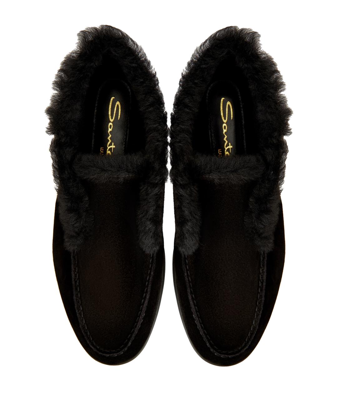 SANTONI Черные замшевые ботинки, фото 4