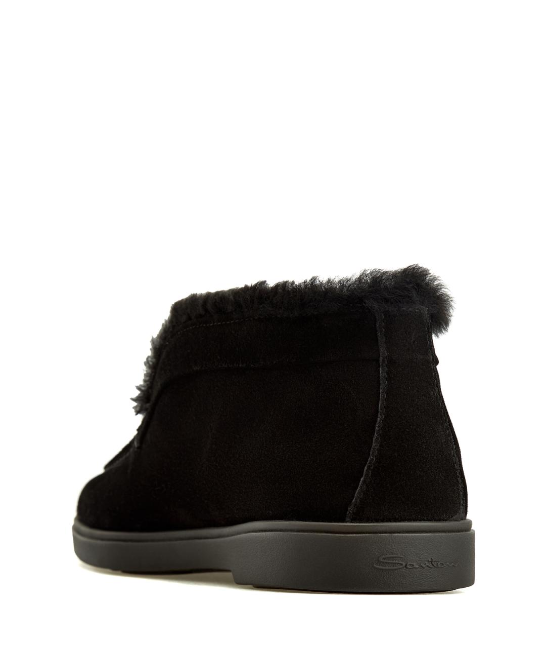 SANTONI Черные замшевые ботинки, фото 3