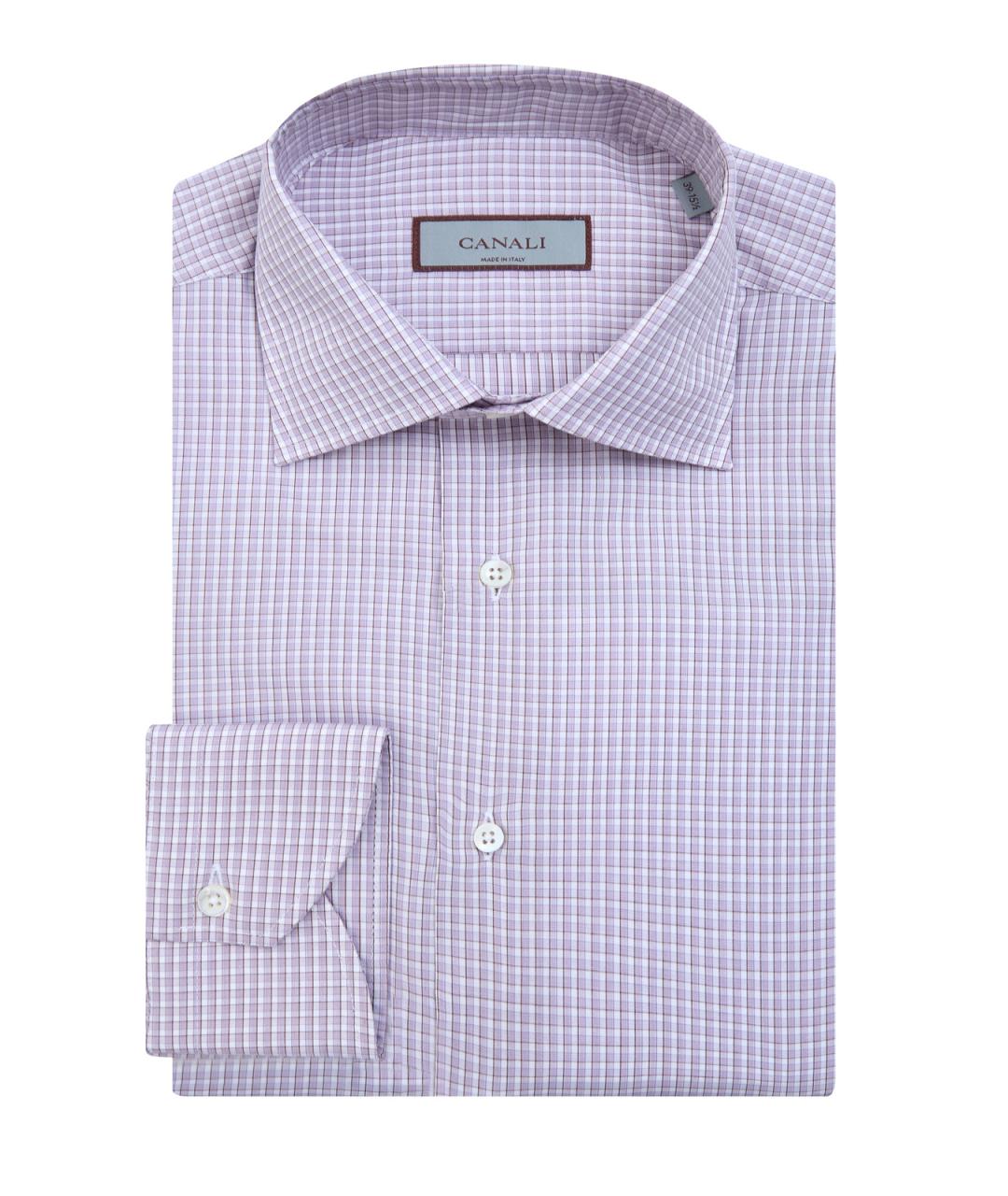 CANALI Розовая хлопковая классическая рубашка, фото 1