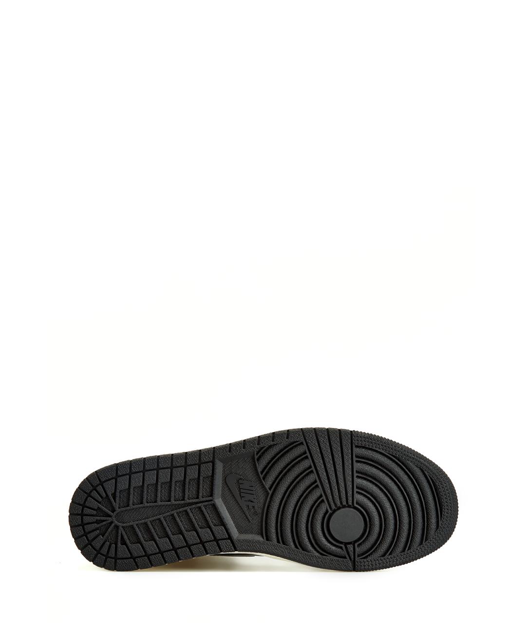 JORDAN Черные кожаные высокие кроссовки / кеды, фото 6