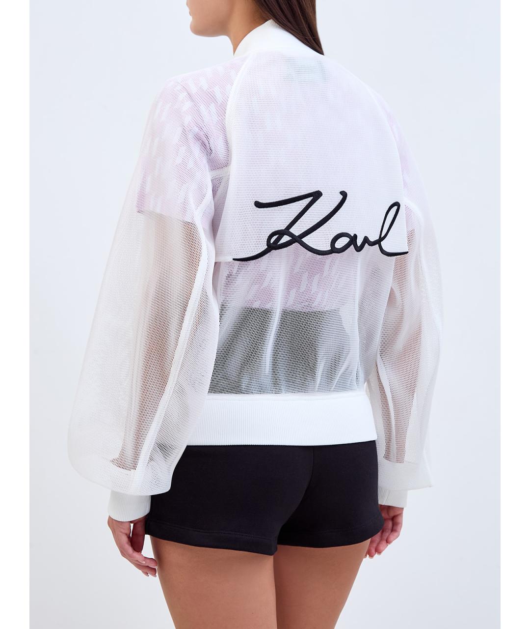 KARL LAGERFELD Белая полиэстеровая куртка, фото 4