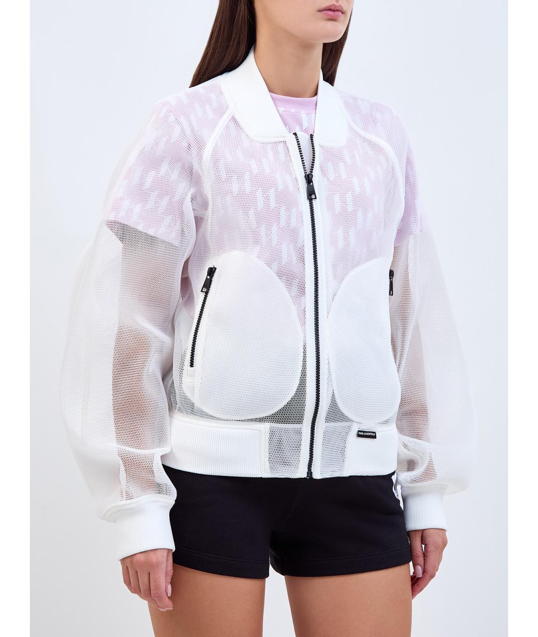 KARL LAGERFELD Белая полиэстеровая куртка, фото 3