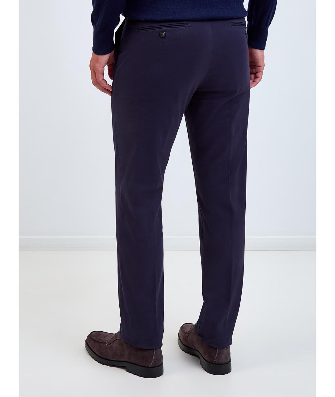 ELEVENTY Синие хлопковые повседневные брюки, фото 4