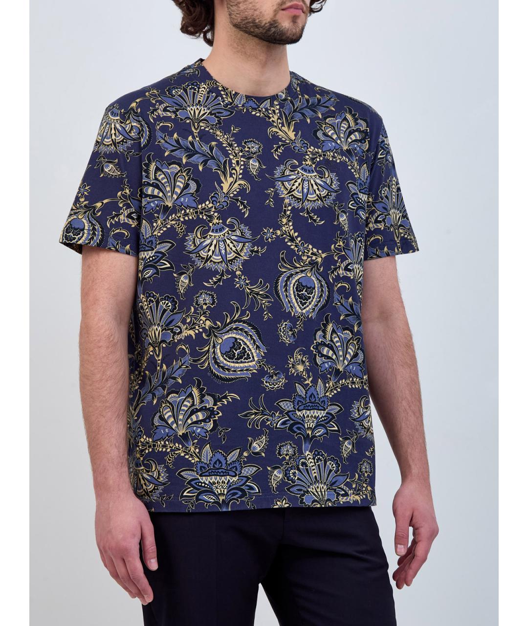 ETRO Синяя хлопковая футболка, фото 3