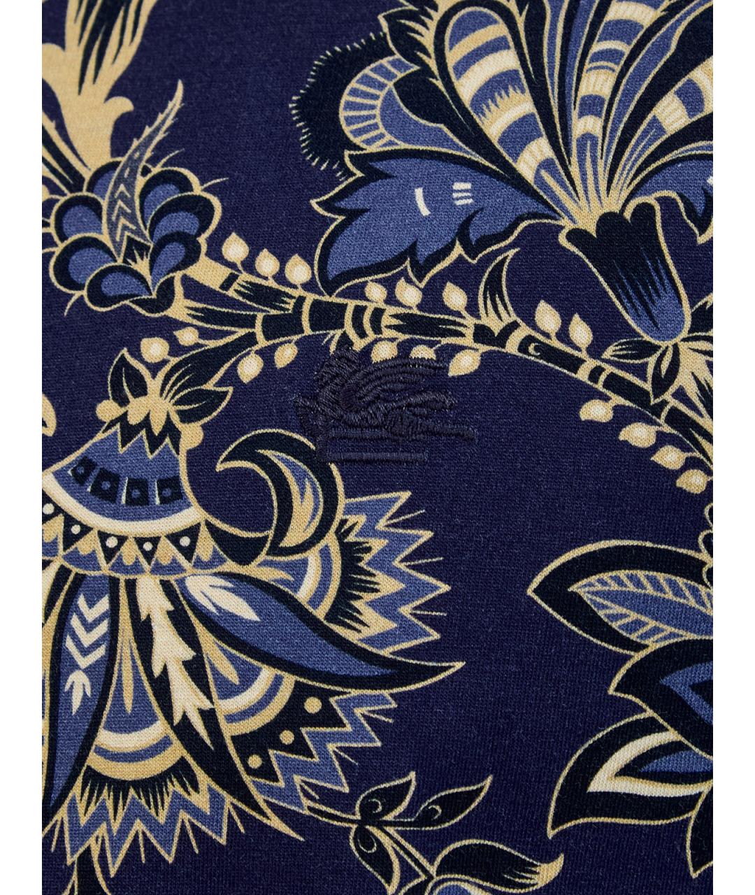 ETRO Синяя хлопковая футболка, фото 5