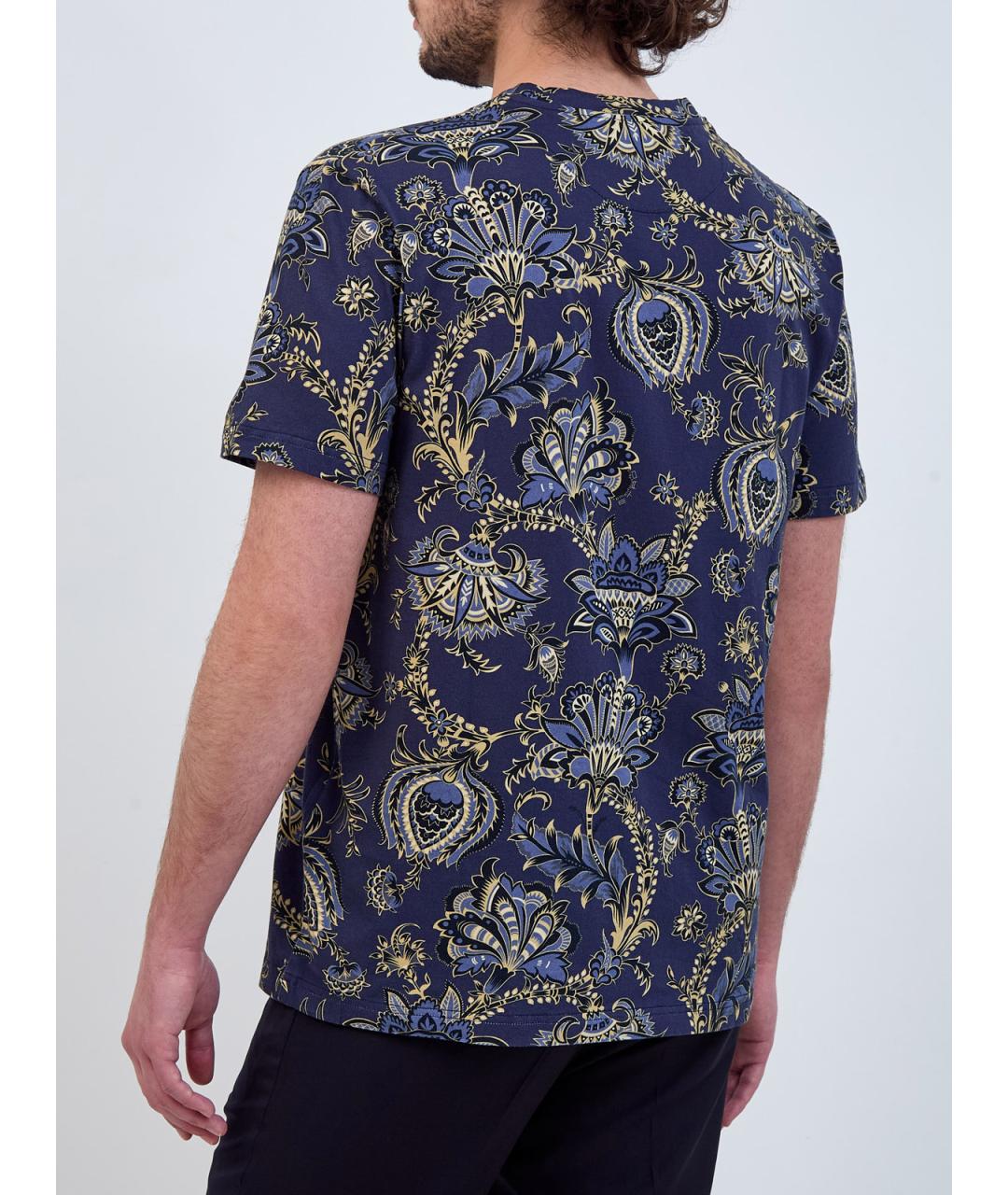 ETRO Синяя хлопковая футболка, фото 4