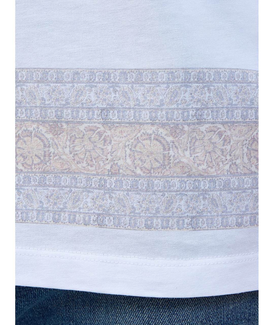 ETRO Белая хлопковая футболка, фото 5
