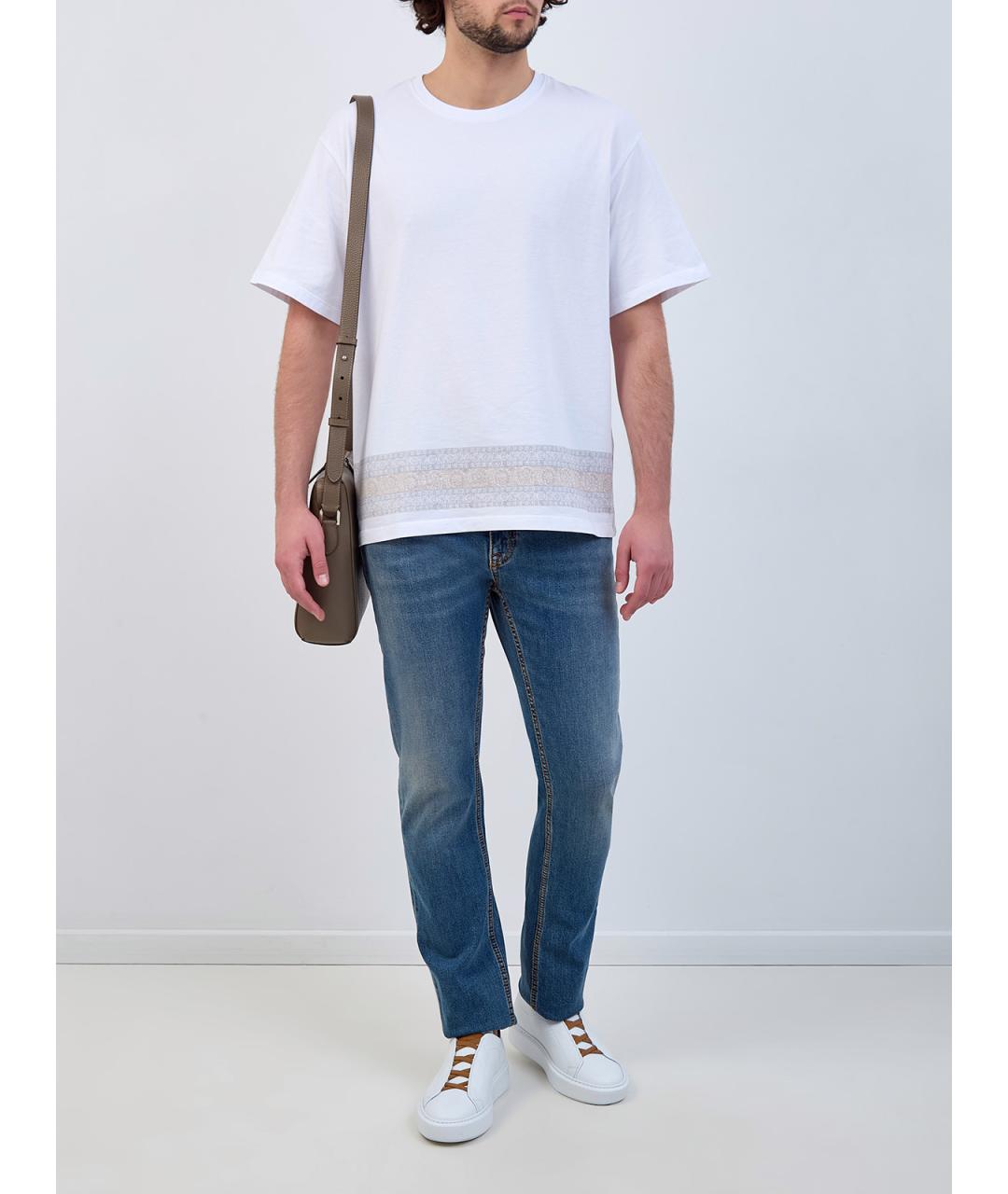 ETRO Белая хлопковая футболка, фото 2