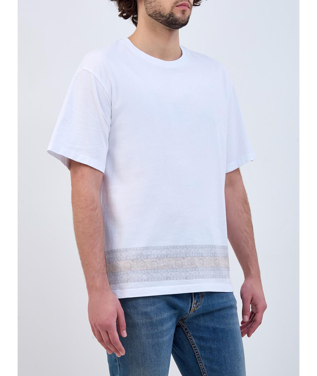 ETRO Белая хлопковая футболка, фото 3