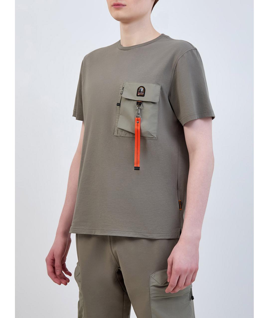 PARAJUMPERS Зеленая хлопковая футболка, фото 3