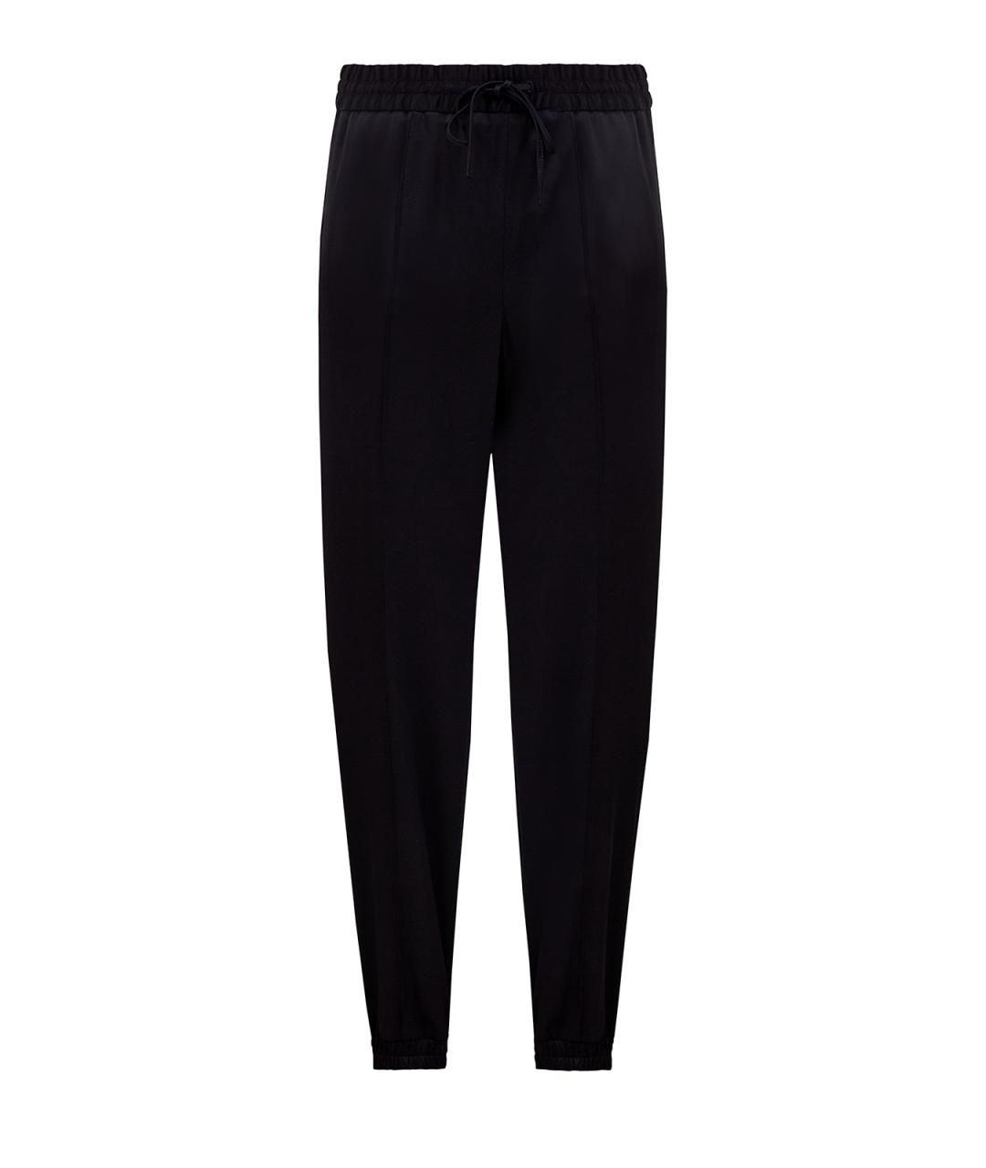 JIL SANDER Черные вискозные прямые брюки, фото 1