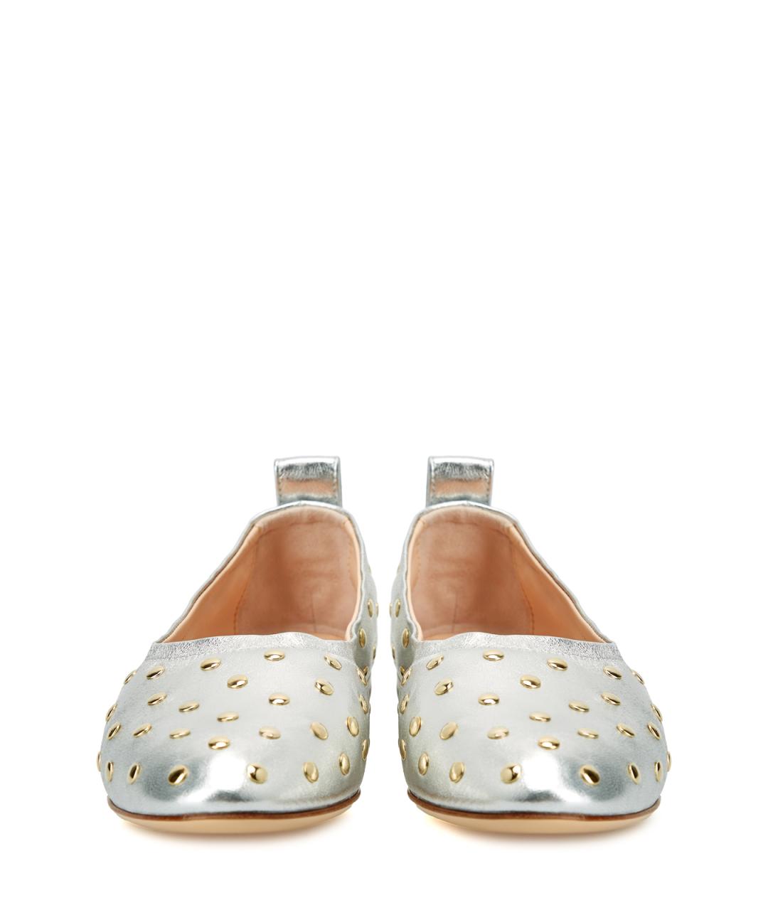 AGL Серебряные кожаные балетки, фото 5