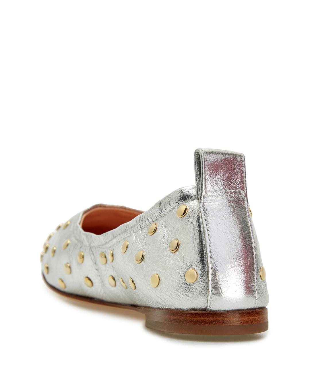 AGL Серебряные кожаные балетки, фото 4