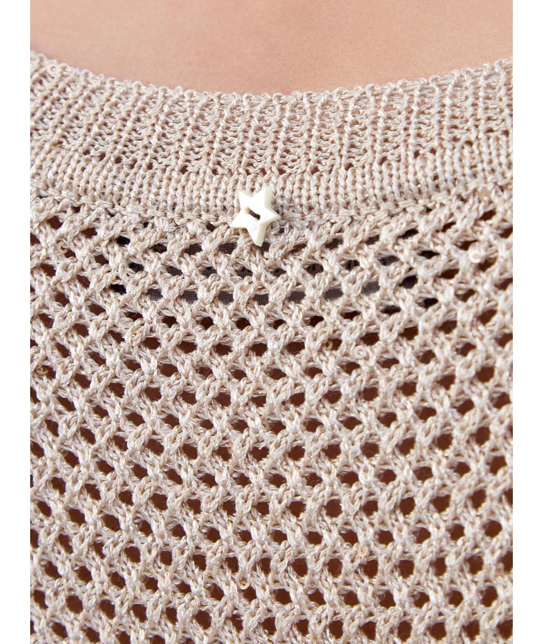 LORENA ANTONIAZZI Бежевая вискозная майка, фото 5