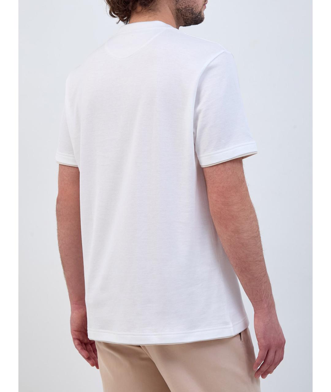 ELEVENTY Белая хлопковая футболка, фото 4