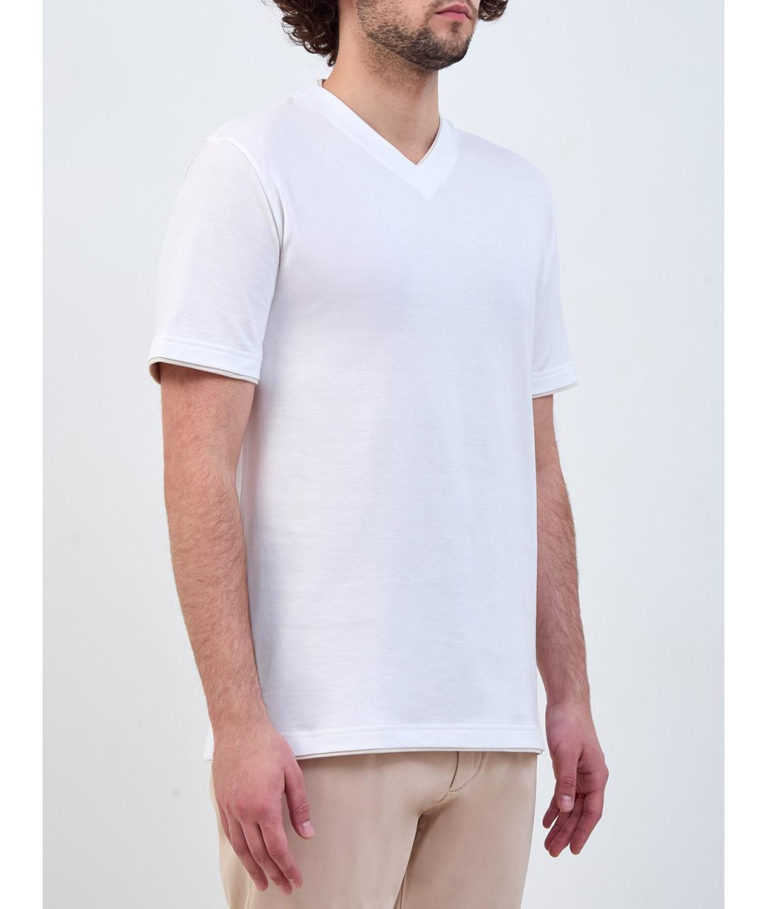 ELEVENTY Белая хлопковая футболка, фото 3