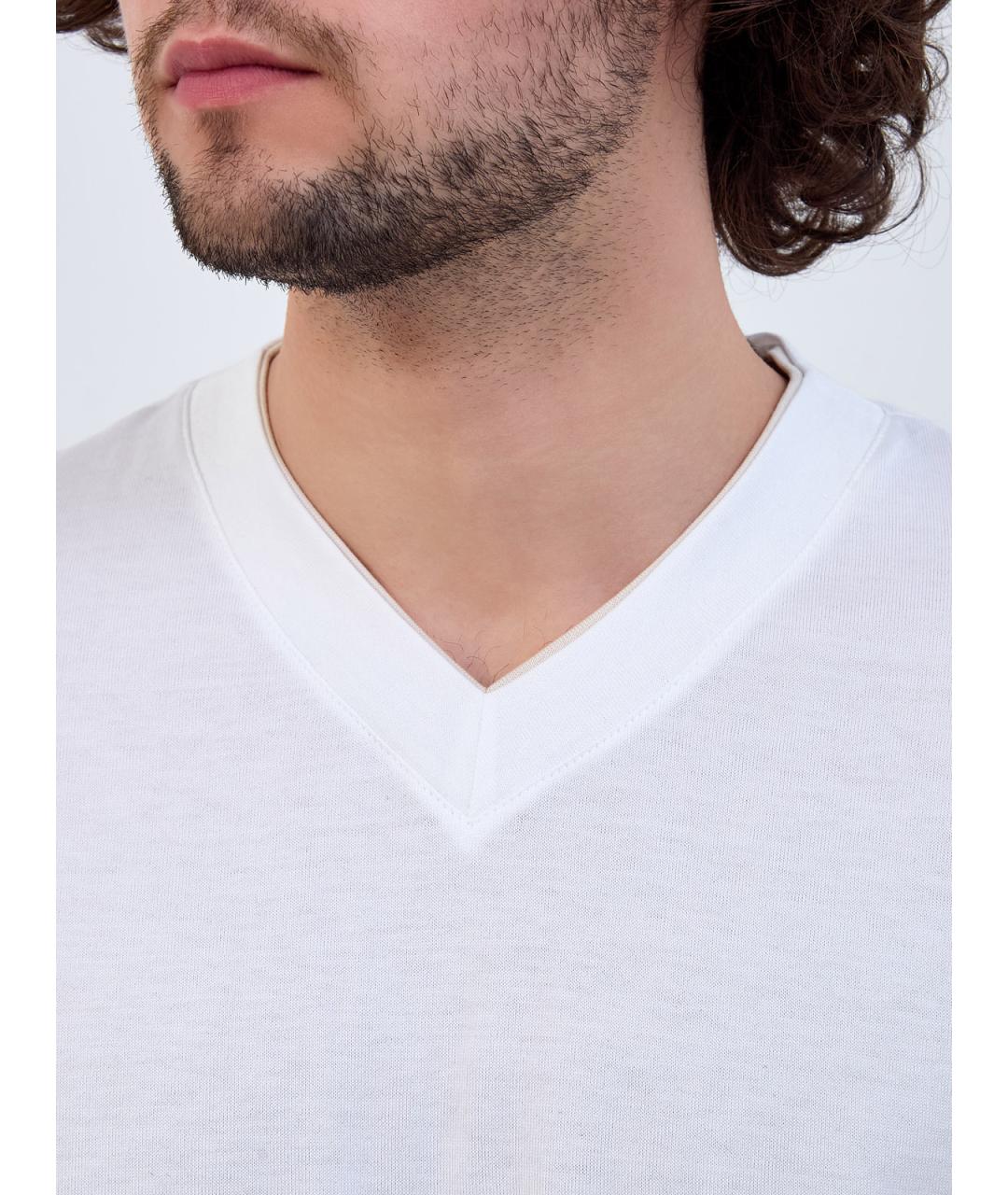 ELEVENTY Белая хлопковая футболка, фото 5