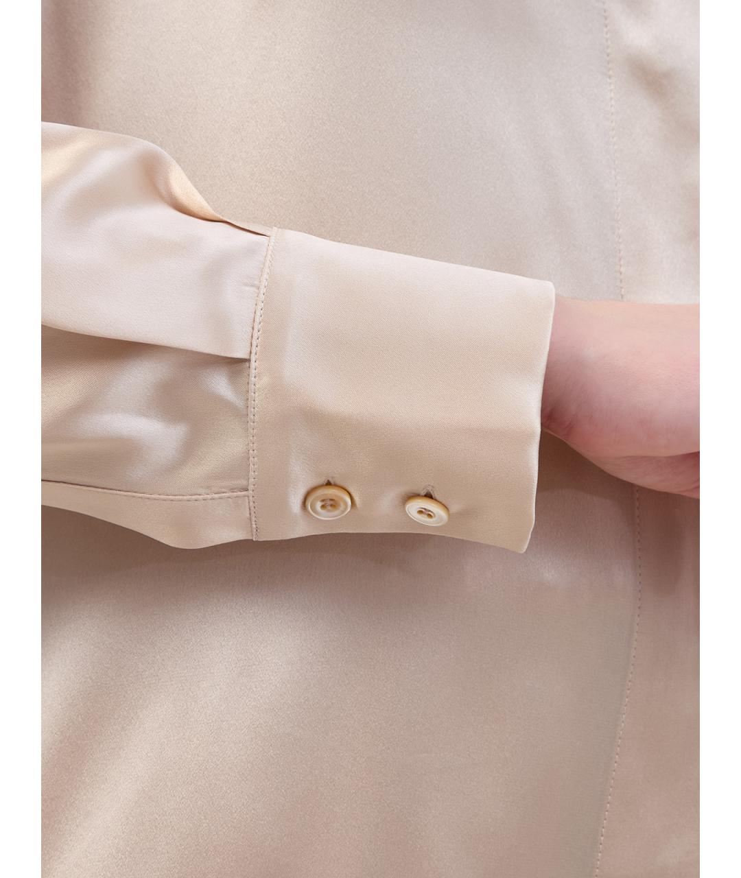 ELEVENTY Бежевая шелковая блузы, фото 5