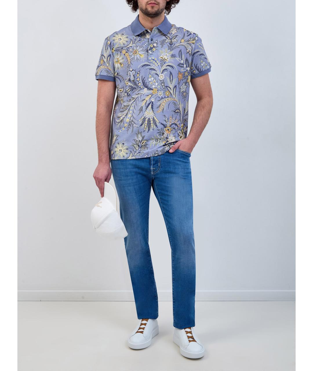 JACOB COHEN Синие хлопковые джинсы скинни, фото 2