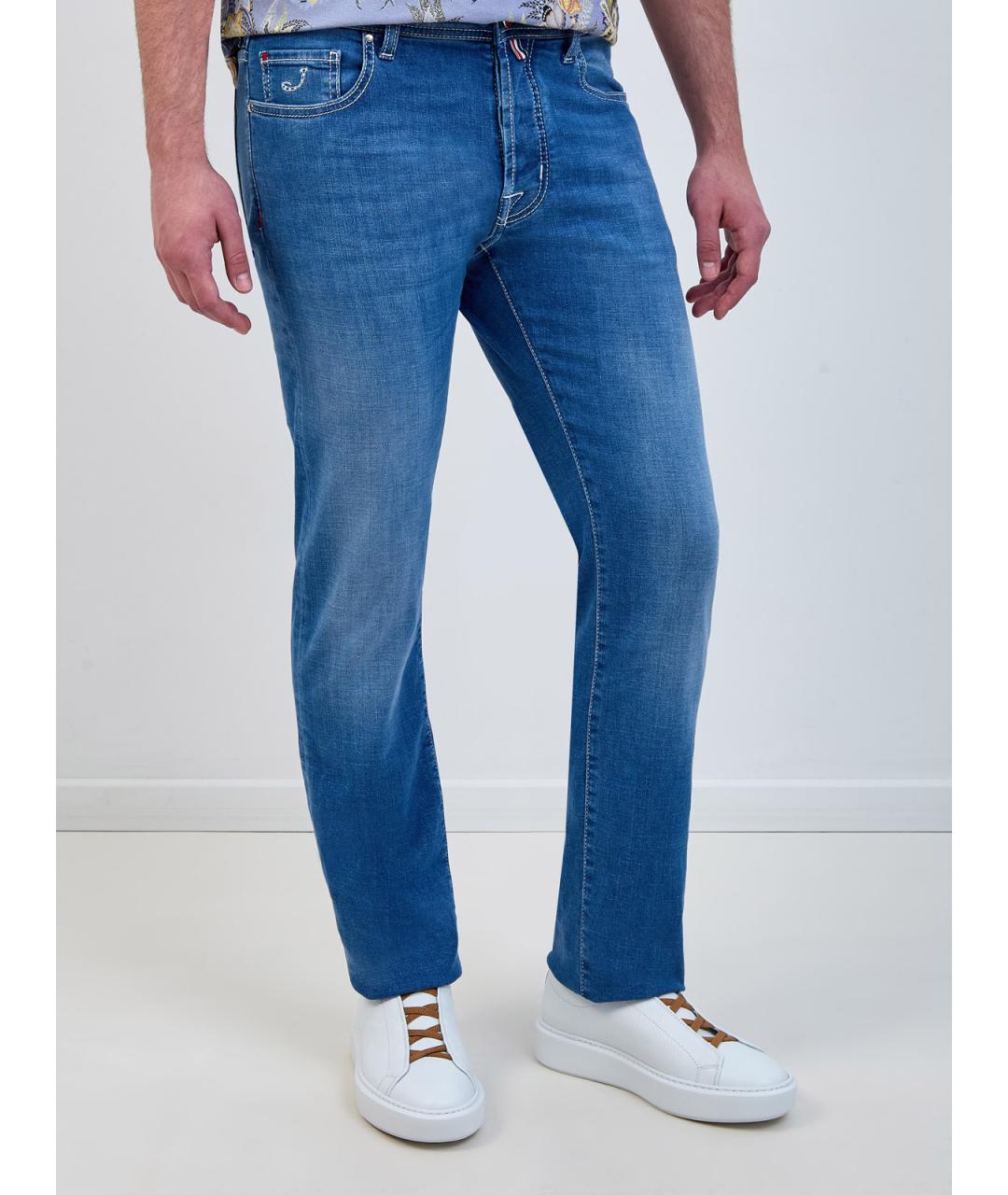 JACOB COHEN Синие хлопковые джинсы скинни, фото 3