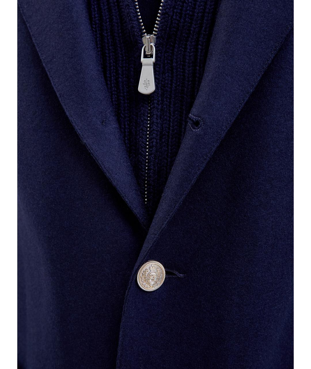 ELEVENTY Синий шерстяной пиджак, фото 5