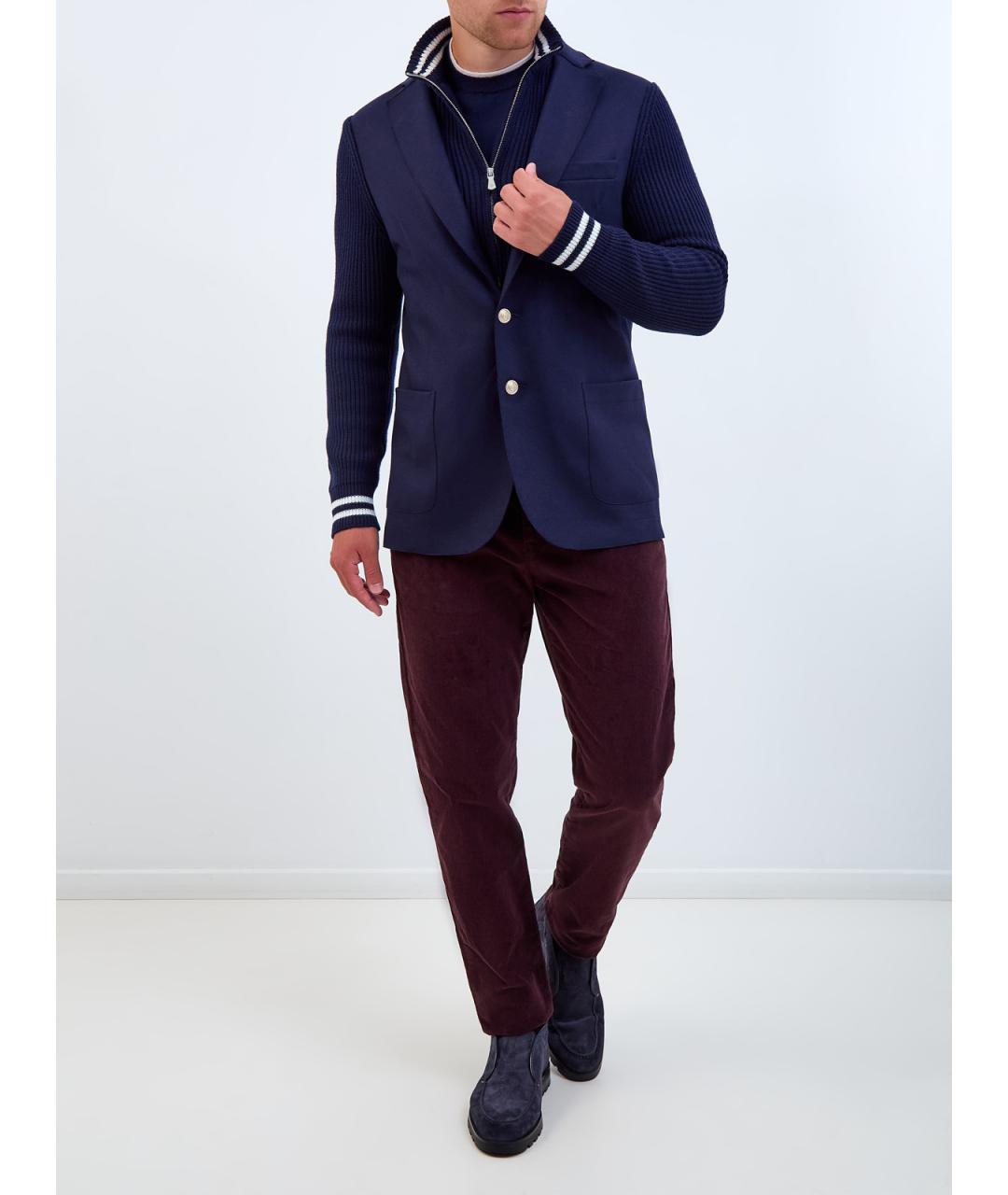 ELEVENTY Синий шерстяной пиджак, фото 2