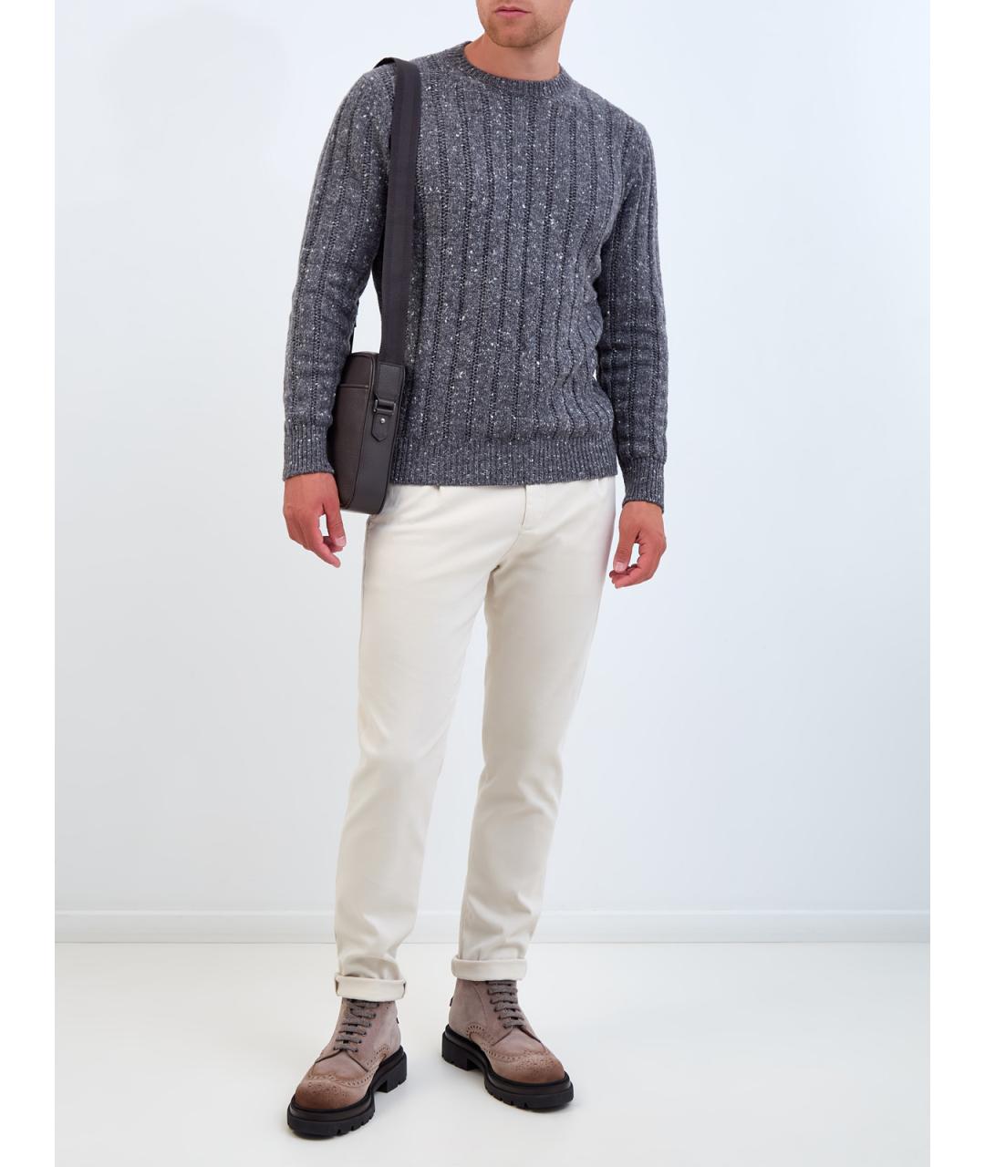 ELEVENTY Серый шерстяной джемпер / свитер, фото 2