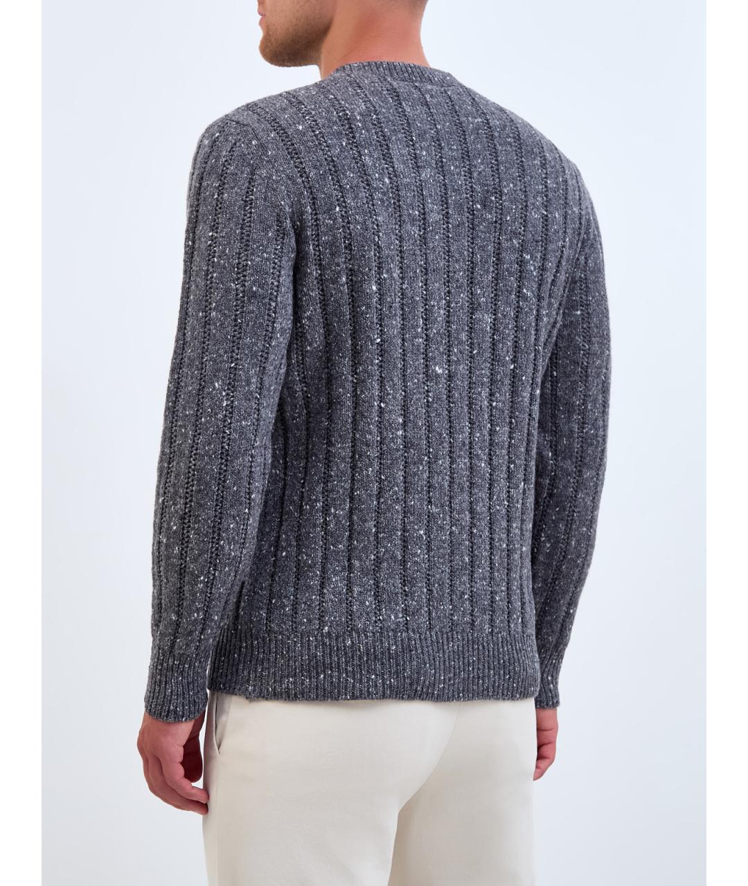 ELEVENTY Серый шерстяной джемпер / свитер, фото 4