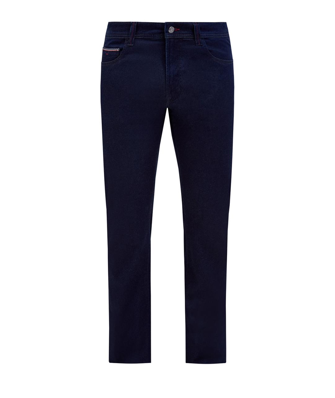 CANALI Темно-синие хлопковые прямые джинсы, фото 1