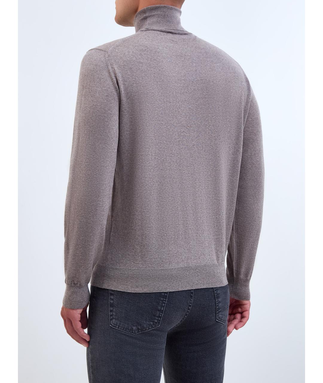 CANALI Серая шерстяная водолазка, фото 4