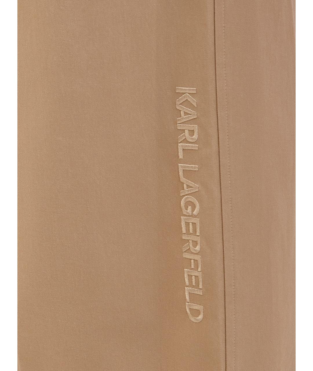 KARL LAGERFELD Бежевые брюки широкие, фото 5