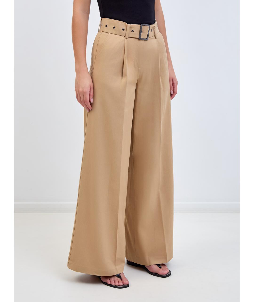 KARL LAGERFELD Бежевые брюки широкие, фото 3