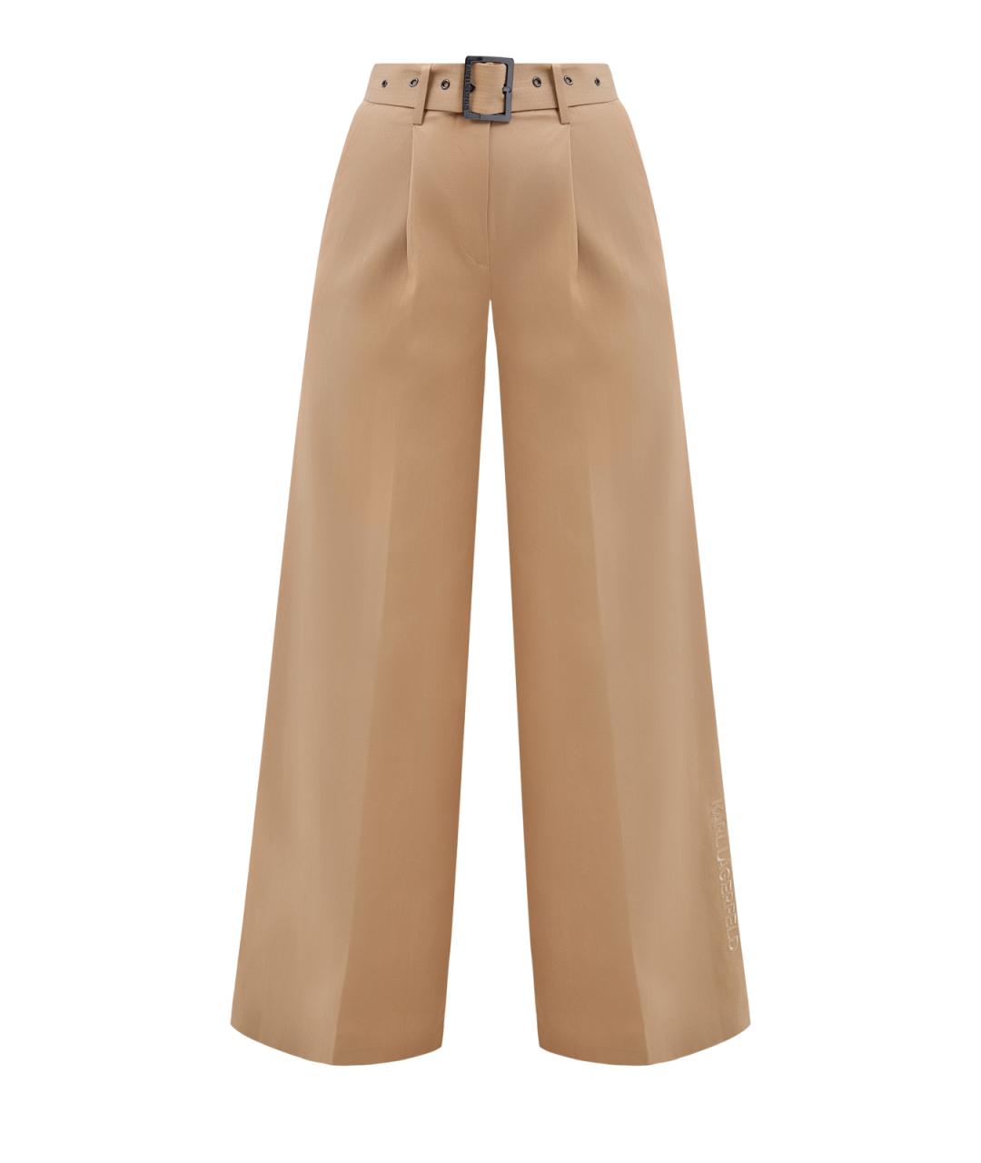 KARL LAGERFELD Бежевые брюки широкие, фото 1