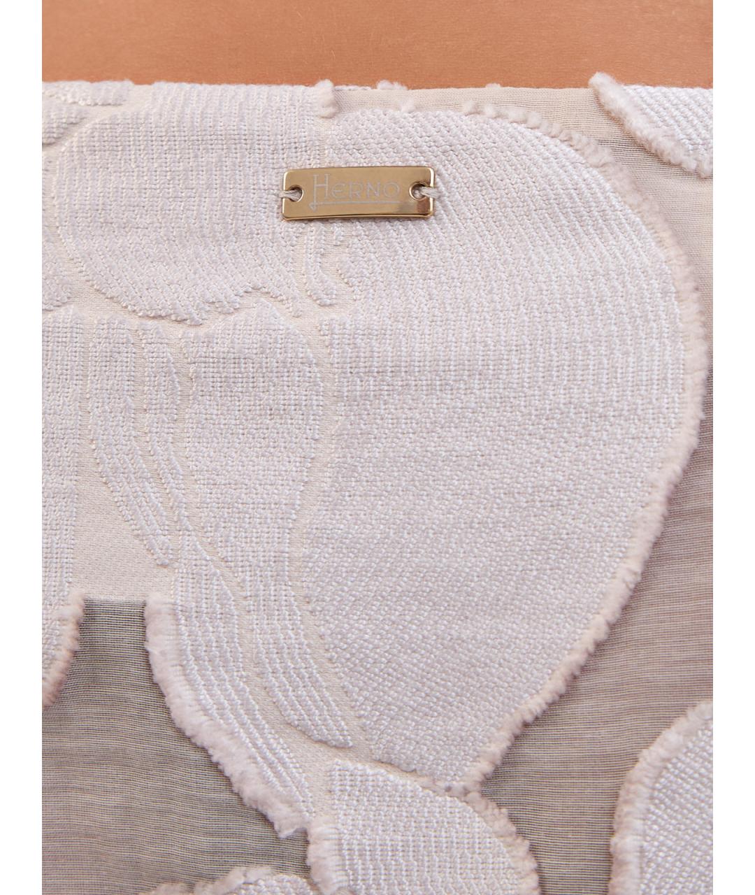 HERNO Бежевая вискозная футболка, фото 5