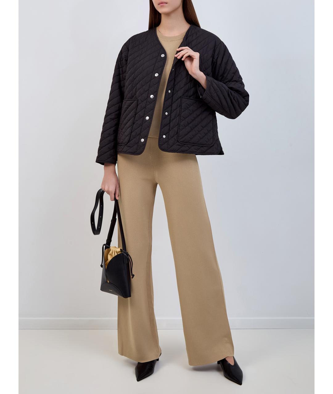 YVES SALOMON Черная полиэстеровая куртка, фото 3