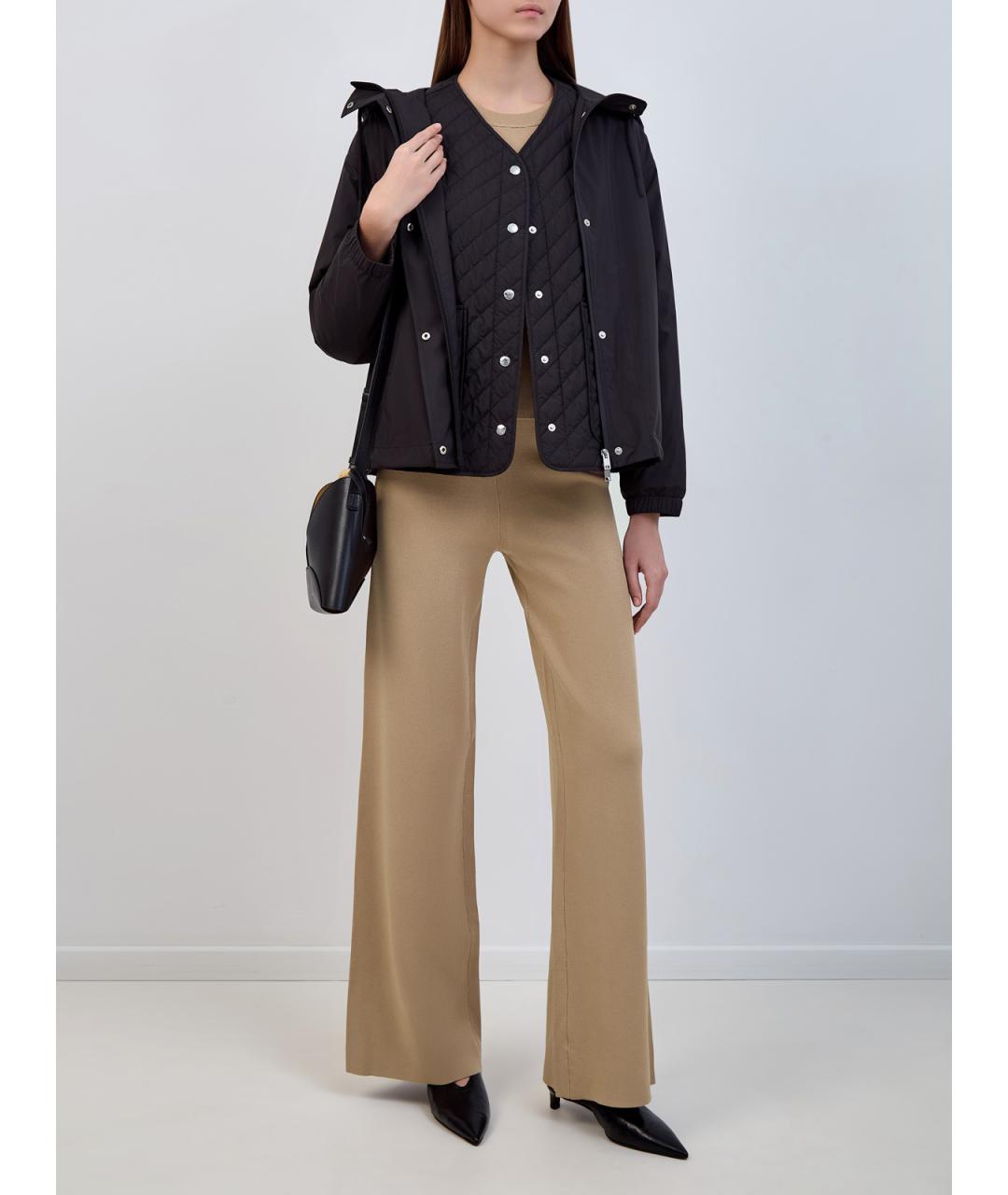 YVES SALOMON Черная полиэстеровая куртка, фото 2